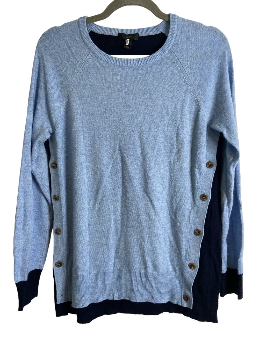 J. Crew Elbow Patch Sweater Wool Rabbit Hair Preppy Cozy Old Money Work Winter M